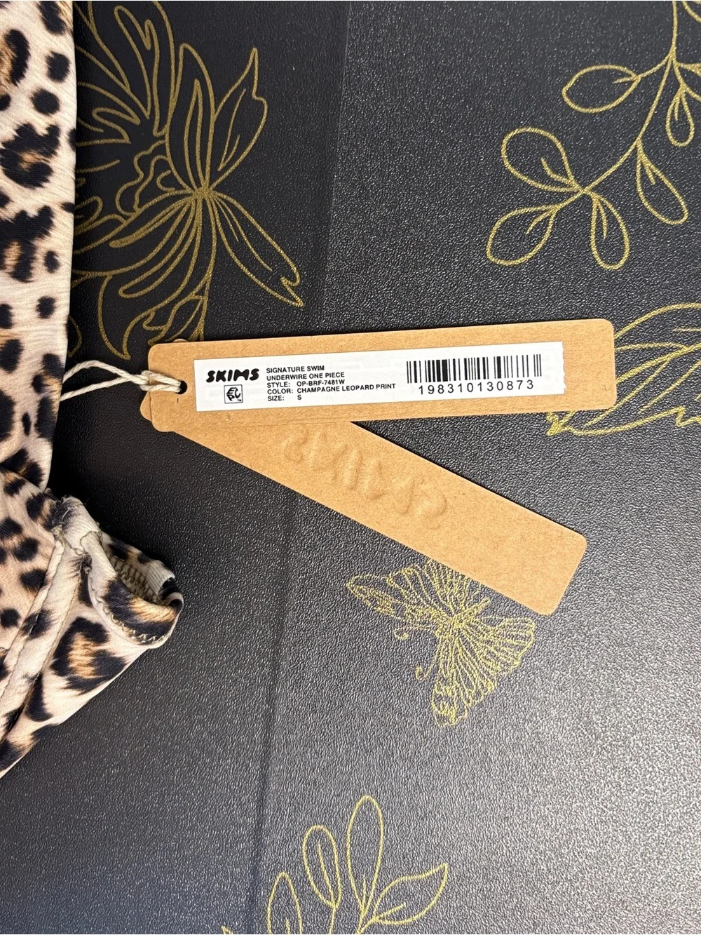 🐆 SKIMS Signature Swim Underwire One Piece | Champagne Leopard Print | S | NWT 🐆
